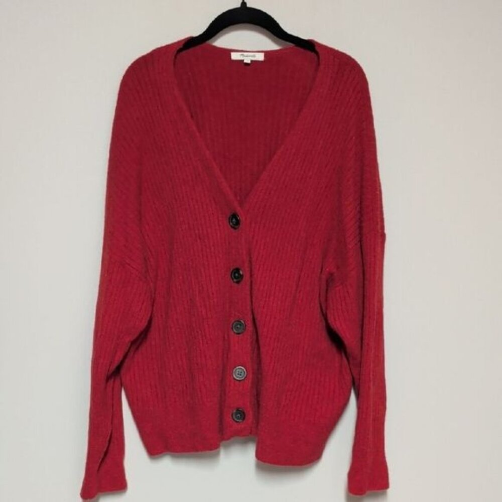 Madewell Red Women's Cardigan Sweater